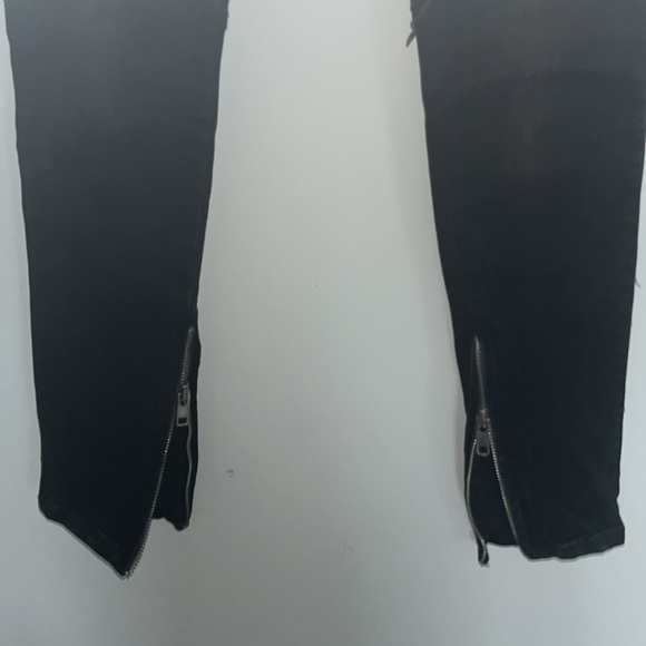 NWT Black Island Gangs Of Street Skinny Moto Cross Sport Distressed Jeans W Zip - Picture 4 of 15